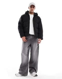 Jack & Jones Short Down Puffer Jacket In Black For Men -Men Style Shop 206958494 4