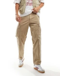 Jack & Jones Karl Loose Fit Cargo Trouser In Beige For Men Crockery -Men Style Shop 206958502 2