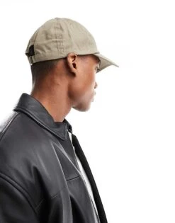 Jack & Jones Collegiate Baseball Cap In Beige For Men Silver Sage -Men Style Shop 206958600 4