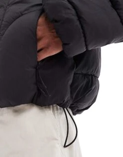 Jack & Jones Premium Vertical Panel Puffer Jacket In Black For Men -Men Style Shop 206958636 2