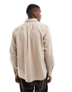 Jack & Jones Heavy Twill Shirt In Beige For Men -Men Style Shop 206958651 2