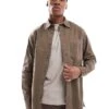Jack & Jones Heavy Twill Shirt In Brown For Men Shitake -Men Style Shop 206958772 1 shitake