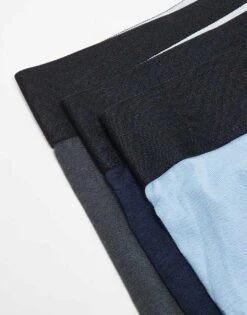 Jack & Jones 3 Pack Contrast Waistband Trunk In Dark Grey For Men Asphalt -Men Style Shop 206958828 3