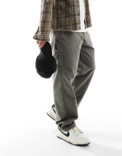 Jack & Jones Eddie Carpenter Trouser In Washed Khaki For Men Dusty Olive