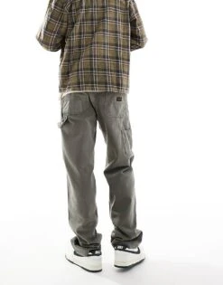 Jack & Jones Eddie Carpenter Trouser In Washed Khaki For Men Dusty Olive -Men Style Shop 206958926 3