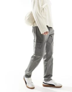 Jack & Jones Relaxed Utility Cargo In Slate Grey For Men Smoked Pearl