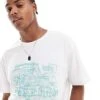 Jack & Jones Oversized T-shirt With Ibiza Print In White For Unisex Bright White -Men Style Shop 206962170 1 brightwhite