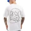Jack & Jones Oversized T-shirt With Skull Back Print In White For Men -Men Style Shop 206982383 1 white