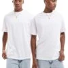 Jack & Jones 2 Pack Oversized T-shirt In White For Men -Men Style Shop 206983523 1 white
