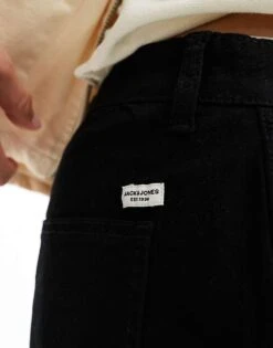 Jack & Jones Evan Baggy Fit Worker Trousers In Black For Men -Men Style Shop 206996269 4