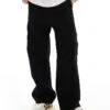 Jack & Jones Evan Baggy Fit Cargo Trousers In Black For Men