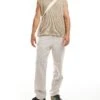 Jack & Jones Loose Fit Tapered Linen Chino In Beige For Men Crockery