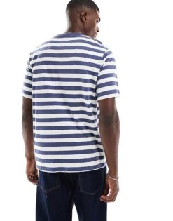 Jack & Jones Oversized T-shirt In Blue And White Stripe For Men Nightshadow Blue Str -Men Style Shop 207073627 4
