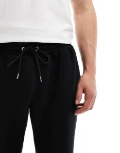 Jack & Jones Straight Leg Scuba Joggers In Black For Men -Men Style Shop 207073753 2