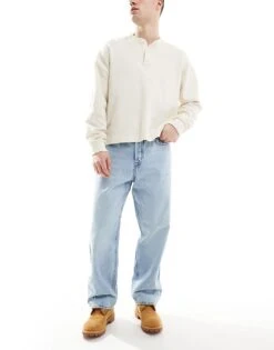 Jack & Jones Alex Baggy Jeans In Light Blue Wash For Men Blue Denim -Men Style Shop 207073809 1 bluedenim 1