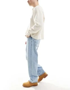 Jack & Jones Alex Baggy Jeans In Light Blue Wash For Men Blue Denim -Men Style Shop 207073809 3