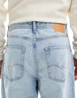 Jack & Jones Alex Baggy Jeans In Light Blue Wash For Men Blue Denim -Men Style Shop 207073809 4