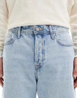 Jack & Jones Alex Baggy Jeans In Light Blue Wash For Men Blue Denim -Men Style Shop 207073809 5