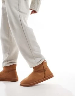 Jack & Jones Faux Suede Boot In Beige For Men Cognac -Men Style Shop 207073955 4