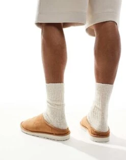 Jack & Jones Faux Suede Mule Slipper In Beige For Men Cognac -Men Style Shop 207073982 3