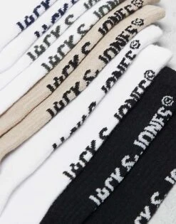 Jack & Jones 5 Pack Tennis Socks For Men White Pack:black Ony -Men Style Shop 207074020 2