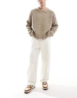 Jack & Jones Alex Baggy Jeans In Ecru For Men Cloud Dancer -Men Style Shop 207074102 1 clouddancer 1