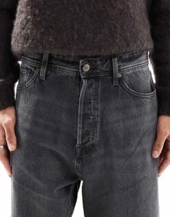 Jack & Jones Ron Skater Fit Jeans In Black Wash For Men Black Denim -Men Style Shop 207074240 5