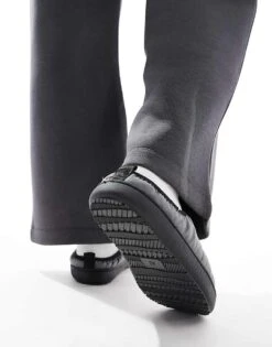 Jack & Jones Padded Mule Slipper In Light Grey For Men Castlerock -Men Style Shop 207074296 3