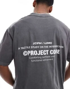 Jack & Jones Super Oversized T-shirt With Project Core Print In Washed Grey For Men Black -Men Style Shop 207074328 1 black 1