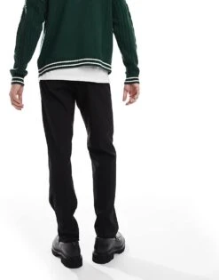 Jack & Jones Drawstring Smart Tapered Loose Trousers In Black For Men -Men Style Shop 207074417 3