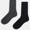Jack & Jones Premium 2 Pack Sock In Dark Grey And Black For Men Black Pack:dark Grey -Men Style Shop 207074433 1 blackpackdarkgrey