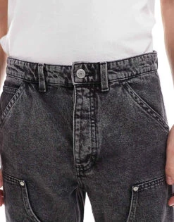 Jack & Jones Eddie Loose Painter Jean In Washed Black For Men Washed Black Sq 734 -Men Style Shop 207095678 4