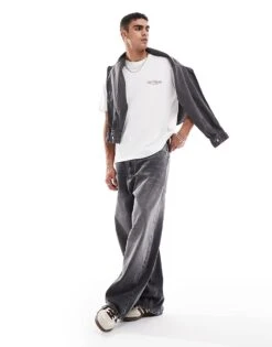 Jack & Jones Oversized T-shirt With Bottle Back Print In White For Men Bright White -Men Style Shop 207116948 3