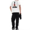 Jack & Jones Oversized T-shirt With Japanese Mountain Backprint In White For Men Bright White