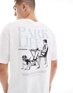 Jack & Jones Oversized T-shirt With Park Life Print In White For Men -Men Style Shop 207292033 1 white 1