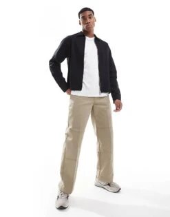 Jack & Jones Jersey Overshirt In Black For Men -Men Style Shop 207370213 2