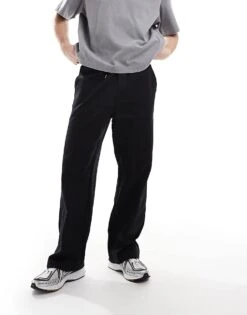 Jack & Jones Jersey Loose Trouser In Black For Men