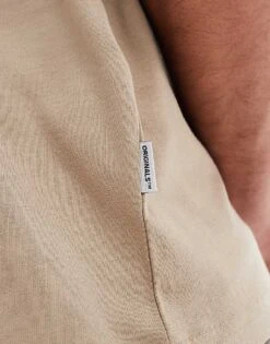 Jack & Jones Boxy T-shirt In Beige For Men Crockery -Men Style Shop 207371141 3