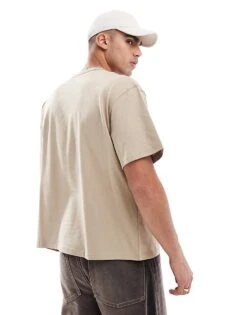 Jack & Jones Boxy T-shirt In Beige For Men Crockery -Men Style Shop 207371141 4