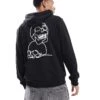 Jack & Jones Oversized Skull Back Print Hoodie In Black For Men -Men Style Shop 207421979 1 black