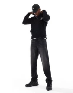 Jack & Jones Oversized Hoodie With Skull Back Print In Black For Men -Men Style Shop 207424650 4