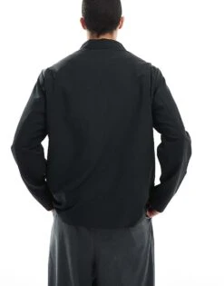 Jack & Jones Lightweight Shacket In Black For Men -Men Style Shop 207427890 3