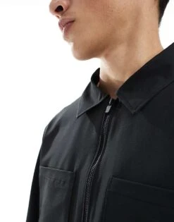 Jack & Jones Lightweight Shacket In Black For Men -Men Style Shop 207427890 4