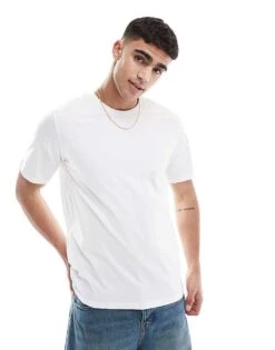 Jack & Jones Mercerised T-shirt In White For Men -Men Style Shop 207427977 1 white 1