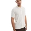 Jack & Jones Knitted Button Through Polo In Cream For Men Cloud Dancer