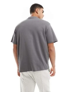 Jack & Jones Oversized Oversized Heavyweight T-shirt In Dark Grey For Men Castlerock -Men Style Shop 207428108 3