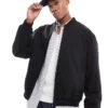 Jack & Jones Oversized Bomber Jacket In Black For Men -Men Style Shop 207428109 1 black