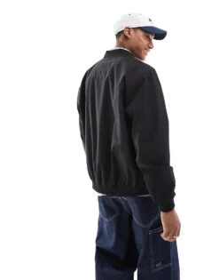 Jack & Jones Oversized Bomber Jacket In Black For Men -Men Style Shop 207428109 4