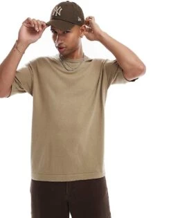 Jack & Jones Oversized Knitted T-shirt -Men Style Shop 207428110 1 coriander 1