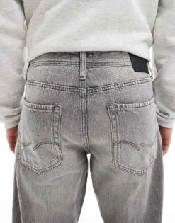 Jack & Jones Chris Straight Jeans In Grey Wash For Men Grey Denim -Men Style Shop 207428237 4